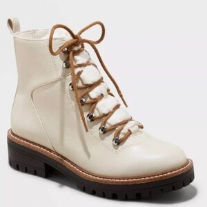 A New Day Women's Leighton Winter Ankle Boots Off-White Size 9